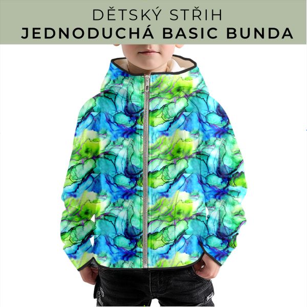 Dětský střih - jednoduchá dětská BASIC  bunda