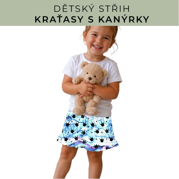 Dětský střih - Kraťásky s kanýrkem