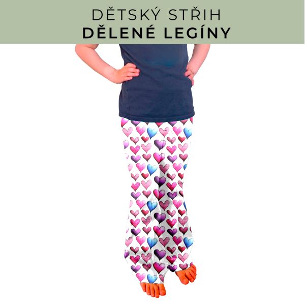 Dětský střih - Dělené legíny