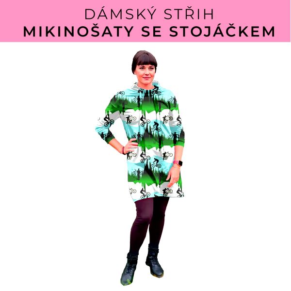 Dámský střih - mikinové šaty se stojáčkem