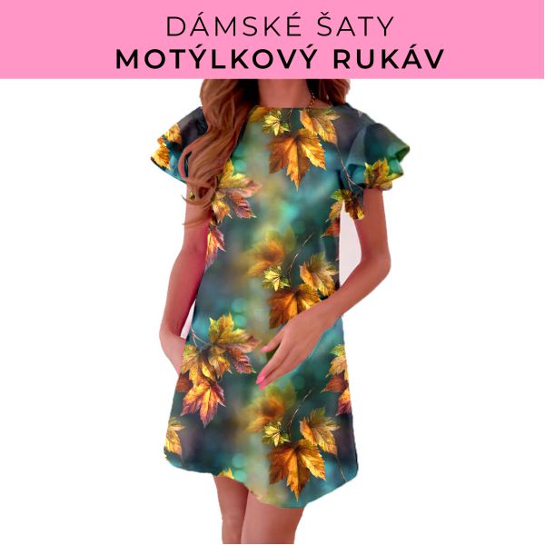 DÁMSKÝ střih - šaty s motýlkovým rukávem