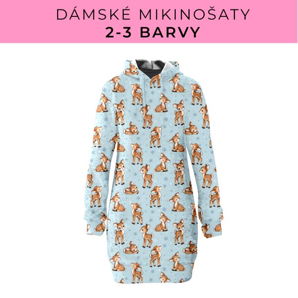 DÁMSKÝ střih - Mikinošaty 2-3 barvy