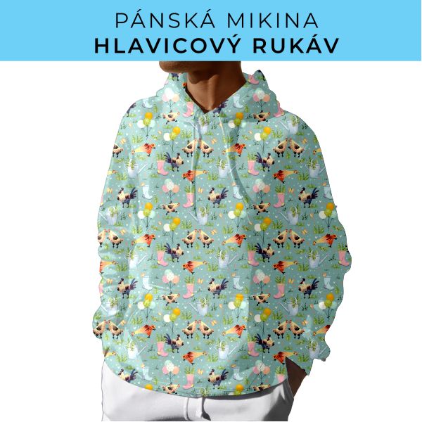 PÁNSKÝ střih - mikina s kapucí