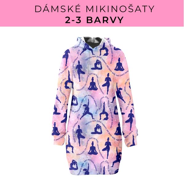 DÁMSKÝ střih - Mikinošaty 2-3 barvy