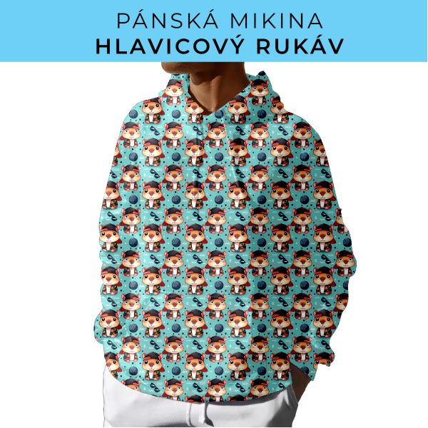 PÁNSKÝ střih - mikina s kapucí