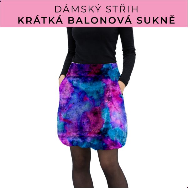 Dámský střih - balonová krátká sukně