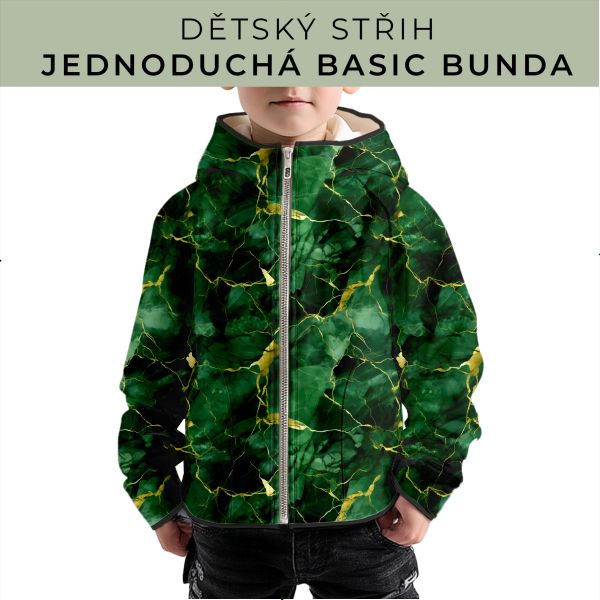 Dětský střih - jednoduchá dětská BASIC  bunda