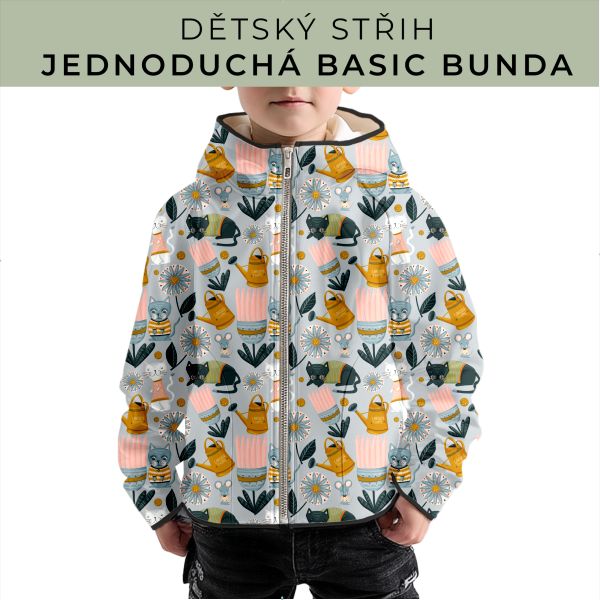 Dětský střih - jednoduchá dětská BASIC  bunda