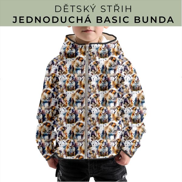 Dětský střih - jednoduchá dětská BASIC  bunda