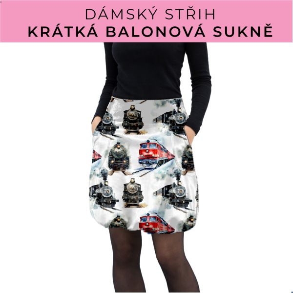 Dámský střih - balonová krátká sukně