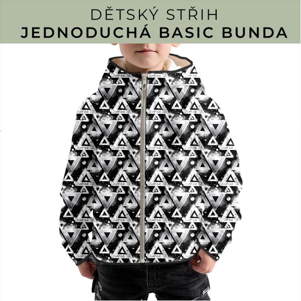 Dětský střih - jednoduchá dětská BASIC  bunda