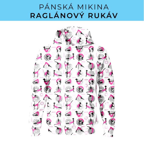 PÁNSKÝ střih - mikina raglan ZÁKLADNÍ s kapucí