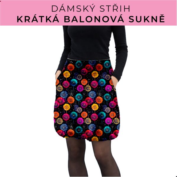 Dámský střih - balonová krátká sukně
