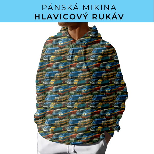 PÁNSKÝ střih - mikina s kapucí