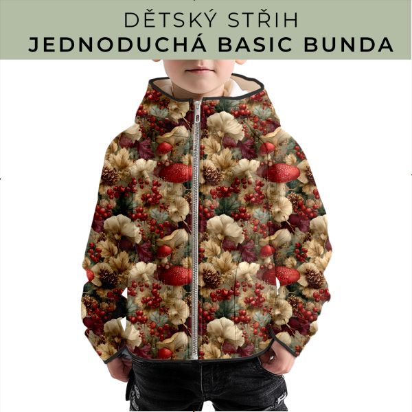 Dětský střih - jednoduchá dětská BASIC  bunda