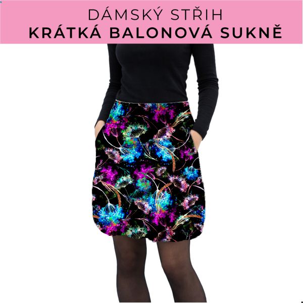 Dámský střih - balonová krátká sukně