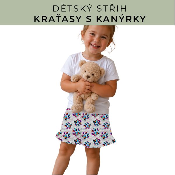 Dětský střih - Kraťásky s kanýrkem