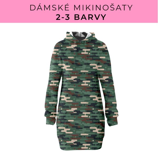 DÁMSKÝ střih - Mikinošaty 2-3 barvy