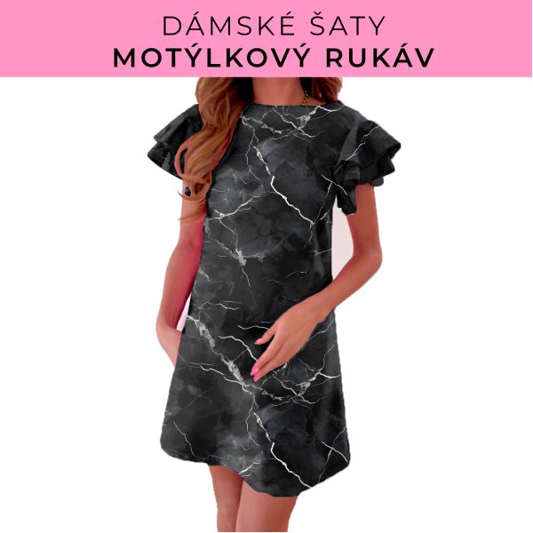 DÁMSKÝ střih - šaty s motýlkovým rukávem