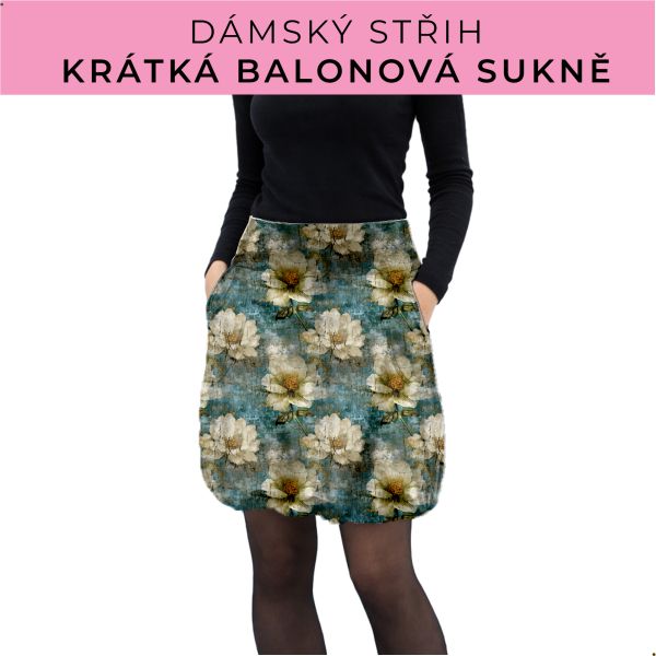 Dámský střih - balonová krátká sukně