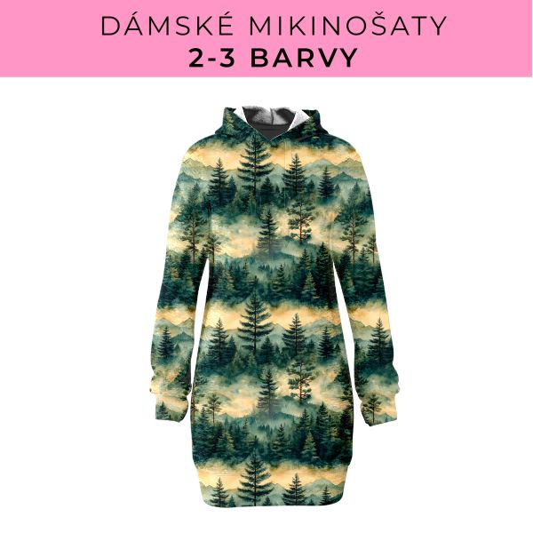 DÁMSKÝ střih - Mikinošaty 2-3 barvy