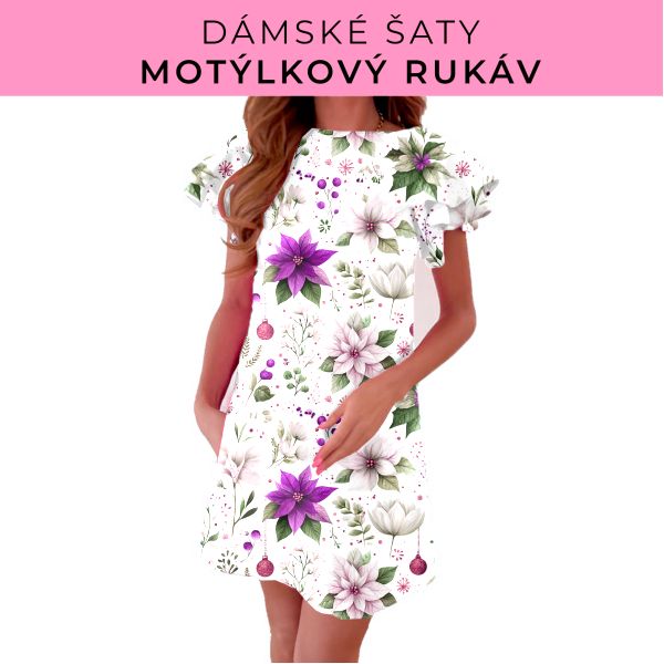 DÁMSKÝ střih - šaty s motýlkovým rukávem