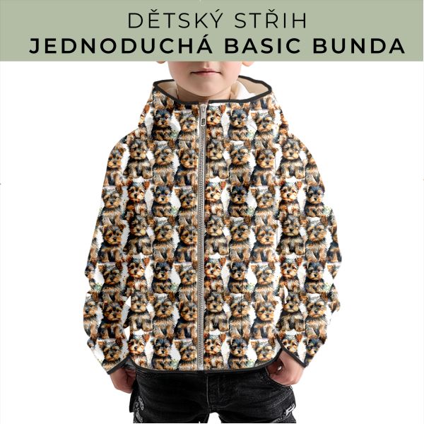 Dětský střih - jednoduchá dětská BASIC  bunda
