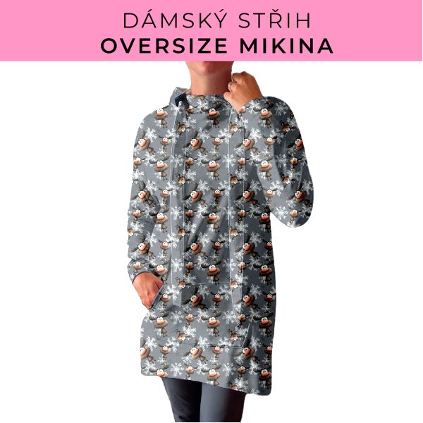 DÁMSKÝ střih - Oversize mikina