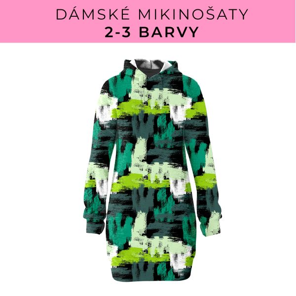 DÁMSKÝ střih - Mikinošaty 2-3 barvy