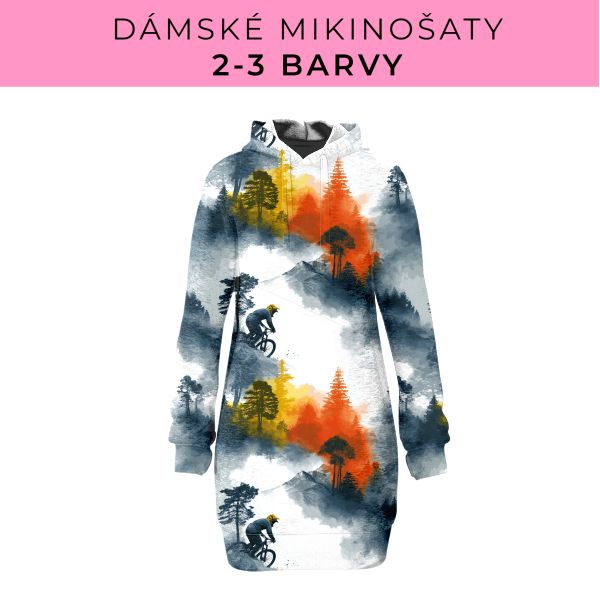 DÁMSKÝ střih - Mikinošaty 2-3 barvy