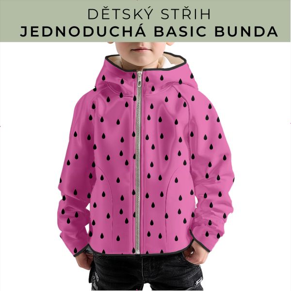 Dětský střih - jednoduchá dětská BASIC  bunda
