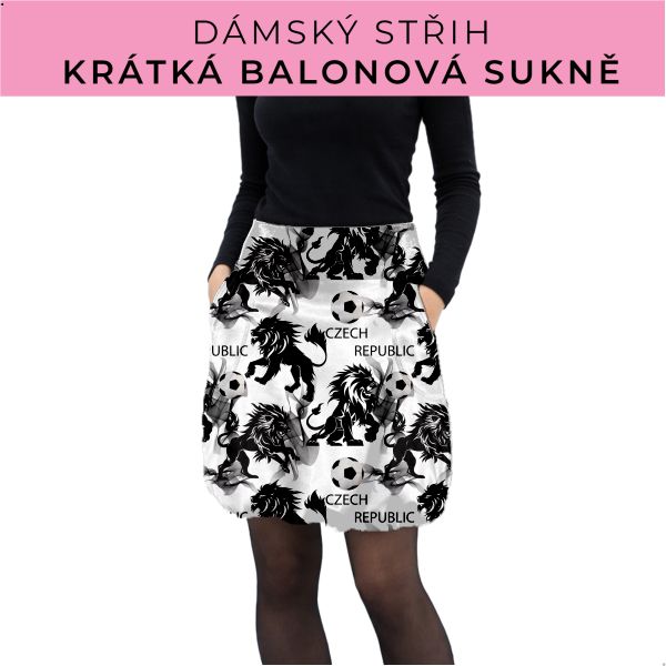 Dámský střih - balonová krátká sukně