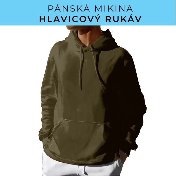 PÁNSKÝ střih - mikina s kapucí
