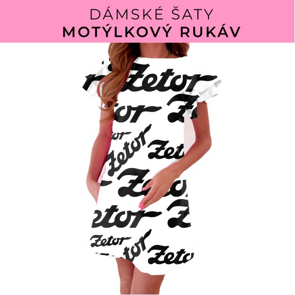 DÁMSKÝ střih - šaty s motýlkovým rukávem