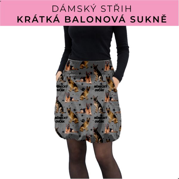 Dámský střih - balonová krátká sukně
