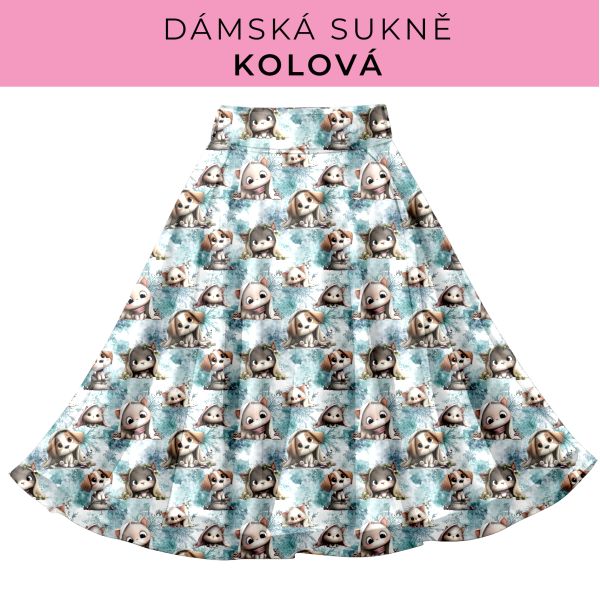 DÁMSKÝ střih - Kolová sukně