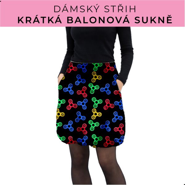 Dámský střih - balonová krátká sukně