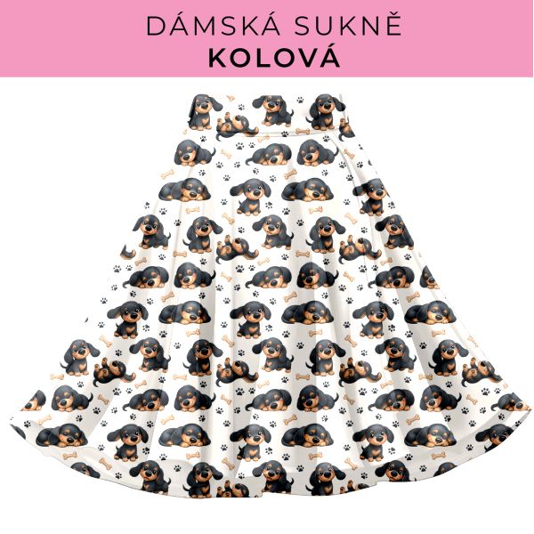 DÁMSKÝ střih - Kolová sukně