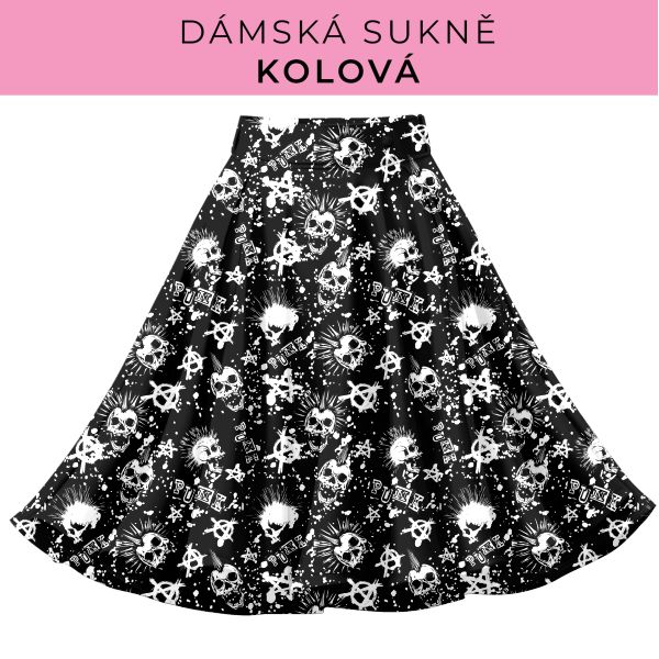 DÁMSKÝ střih - Kolová sukně