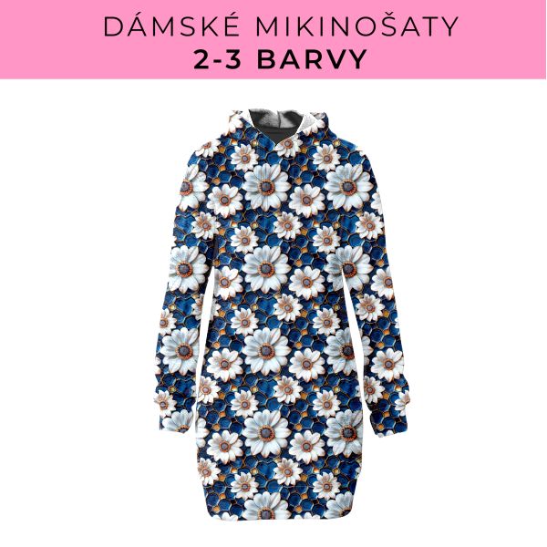 DÁMSKÝ střih - Mikinošaty 2-3 barvy