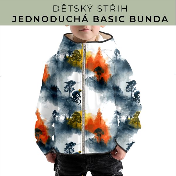 Dětský střih - jednoduchá dětská BASIC  bunda