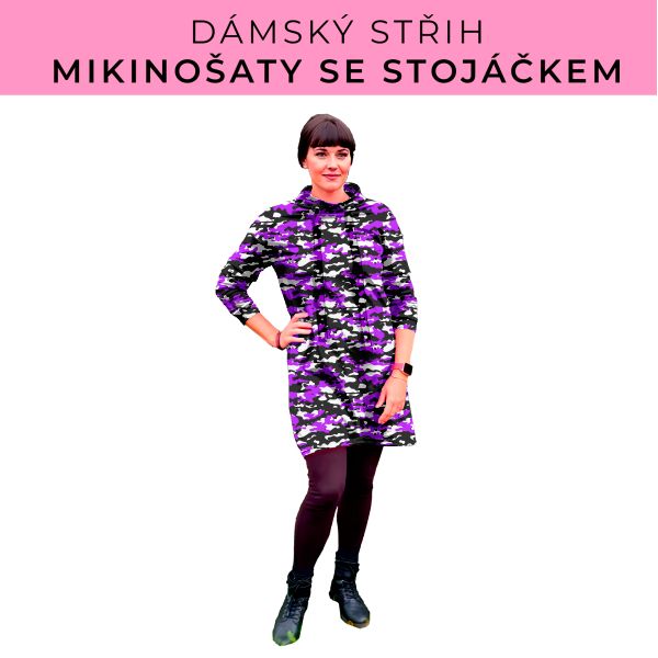 Dámský střih - mikinové šaty se stojáčkem