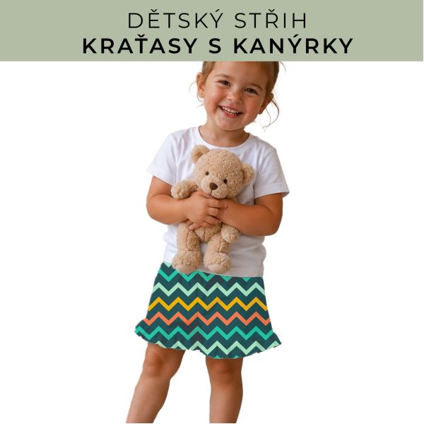 Dětský střih - Kraťásky s kanýrkem
