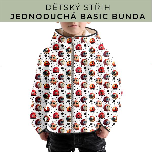 Dětský střih - jednoduchá dětská BASIC  bunda