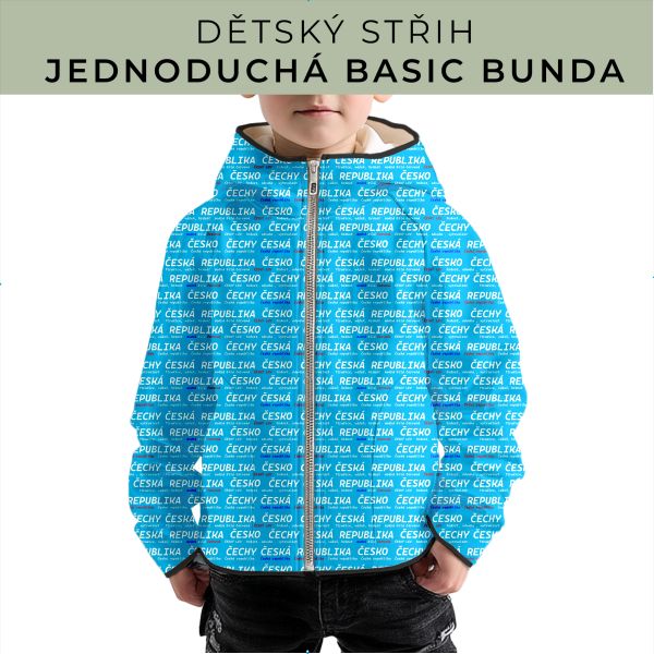 Dětský střih - jednoduchá dětská BASIC  bunda