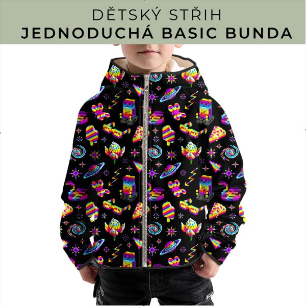 Dětský střih - jednoduchá dětská BASIC  bunda