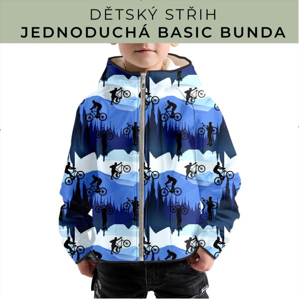 Dětský střih - jednoduchá dětská BASIC  bunda