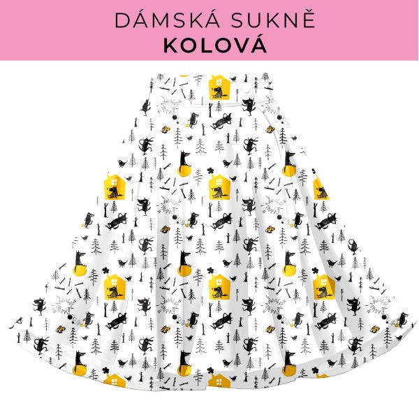 DÁMSKÝ střih - Kolová sukně