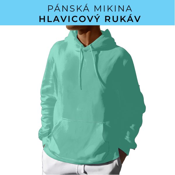 PÁNSKÝ střih - mikina s kapucí