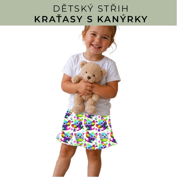 Dětský střih - Kraťásky s kanýrkem